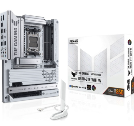 asus Сист.плата ASUS TUF GAMING B850-BTF WIFI W, B650, AM5, 4xDDR5, 2xPCI-E x16, PCI-Ex1, M2, SATA,HDMI,DP, WIFI7, WHITE, BOX asus Сист.плата ASUS TUF GAMING B850-BTF WIFI W, B650, AM5, 4xDDR5, 2xPCI-E x16, PCI-Ex1, M2, SATA,HDMI,DP, WIFI7, WHITE, BOX