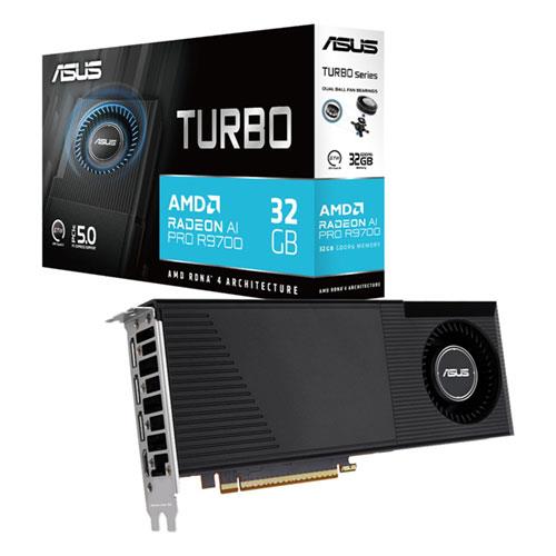 asus Видеокарта ASUS TURBO Radeon™ AI PRO R9700, 32Gb GDDR6 256bit, 3xHDMI, 1xDP, BOX asus Видеокарта ASUS TURBO Radeon™ AI PRO R9700, 32Gb GDDR6 256bit, 3xHDMI, 1xDP, BOX